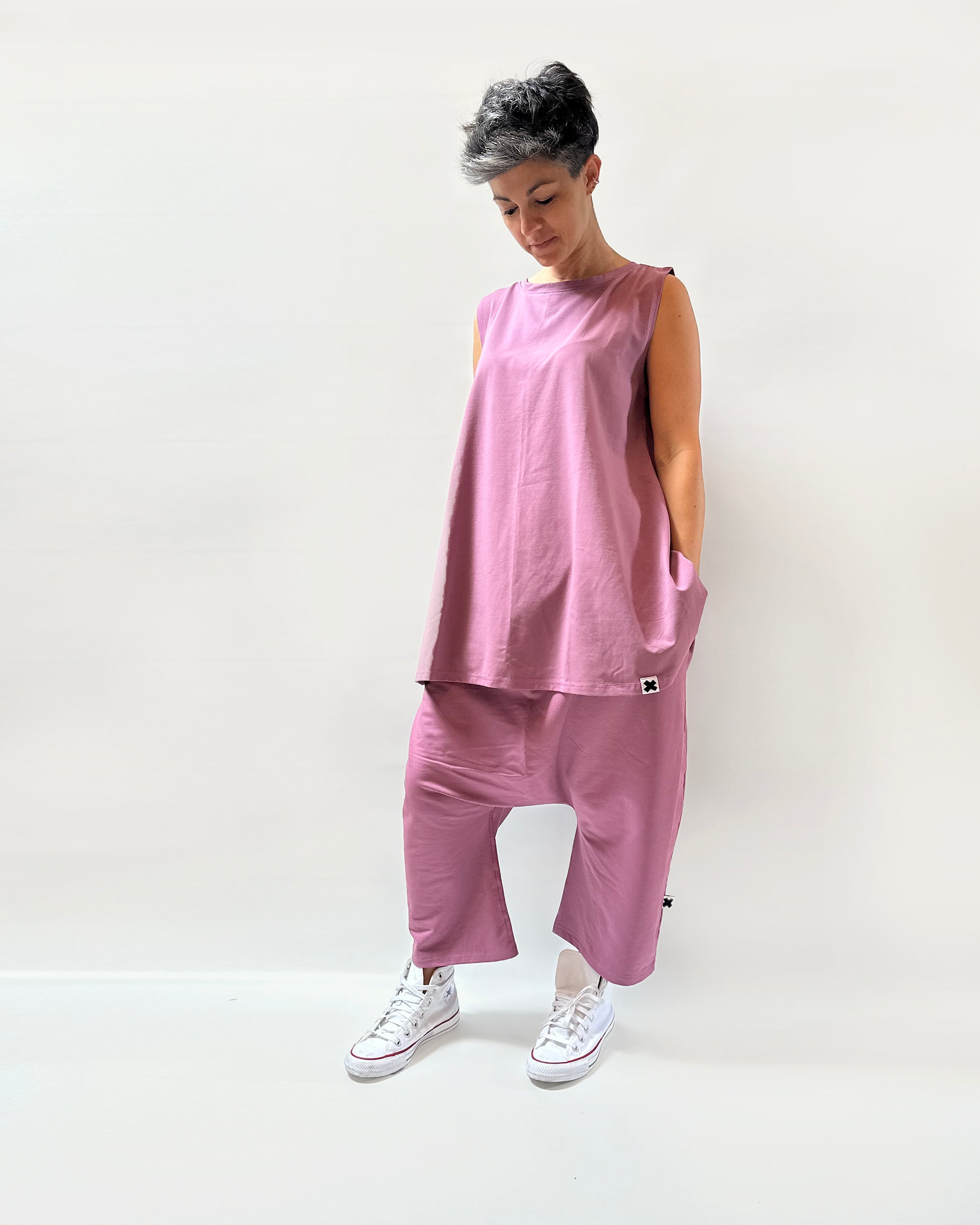 Pantalone estivo cavallo basso cotone Jersey