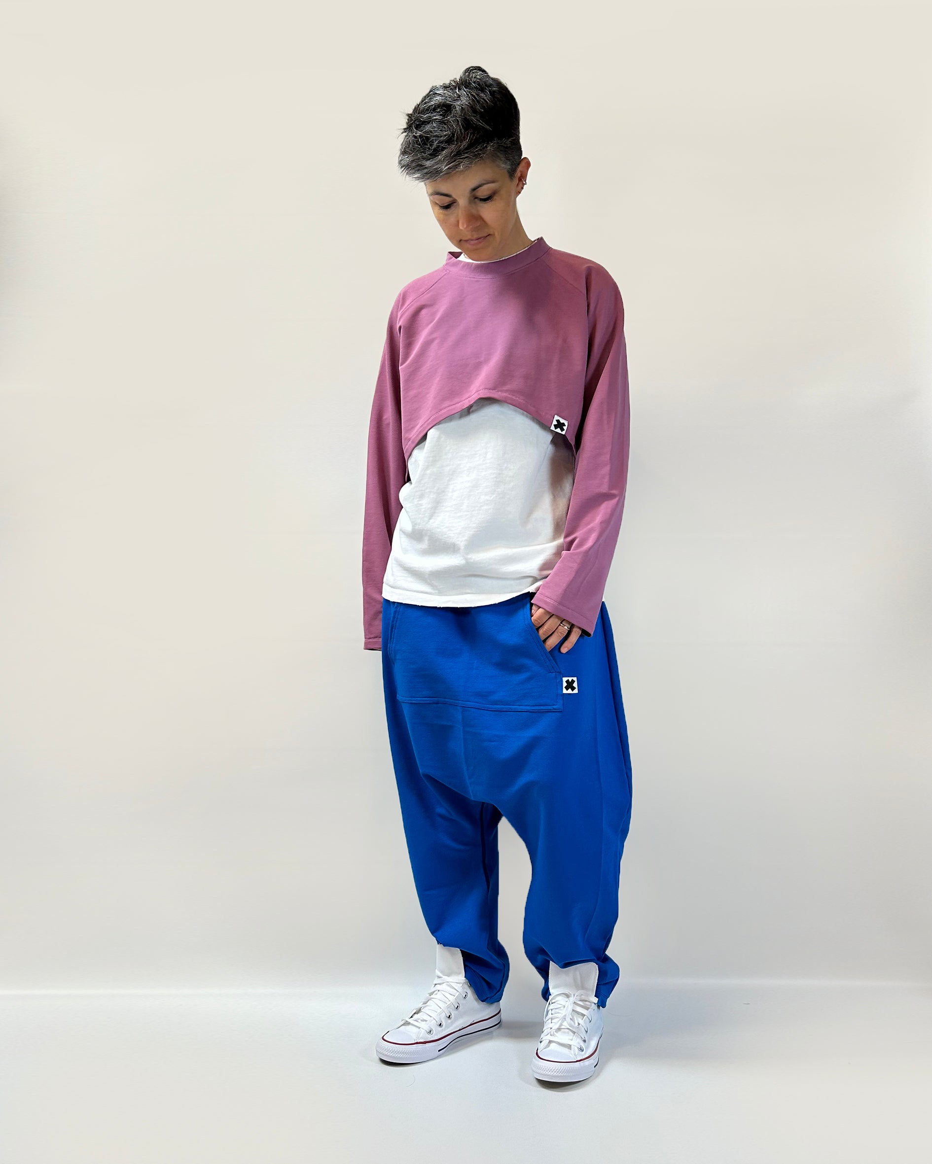 Pantalone della tuta cavallo basso, harempants, pantalone alla turca, handmade, cotone di alta qualità