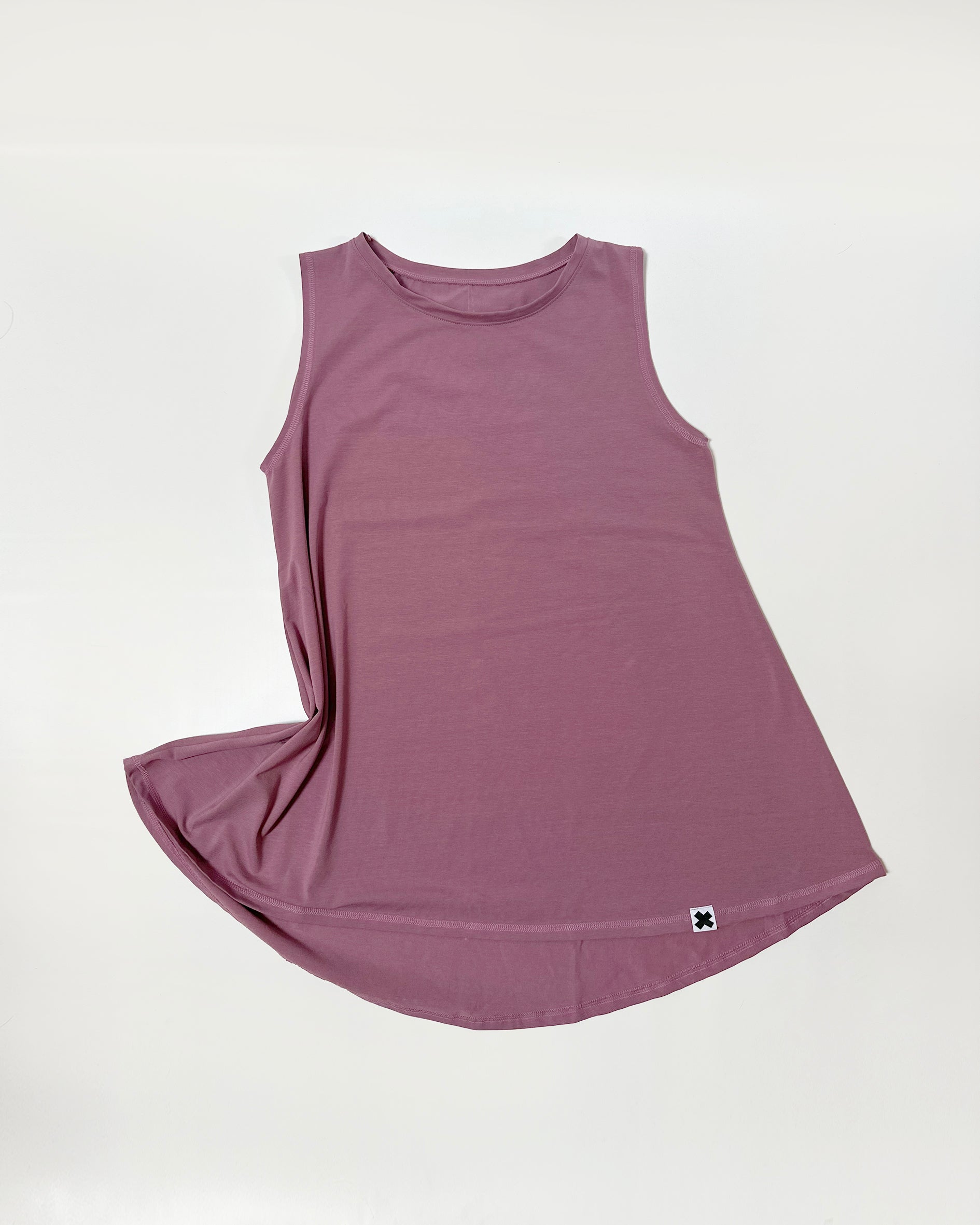 Canottiera lunga dietro cotone jersey oversize