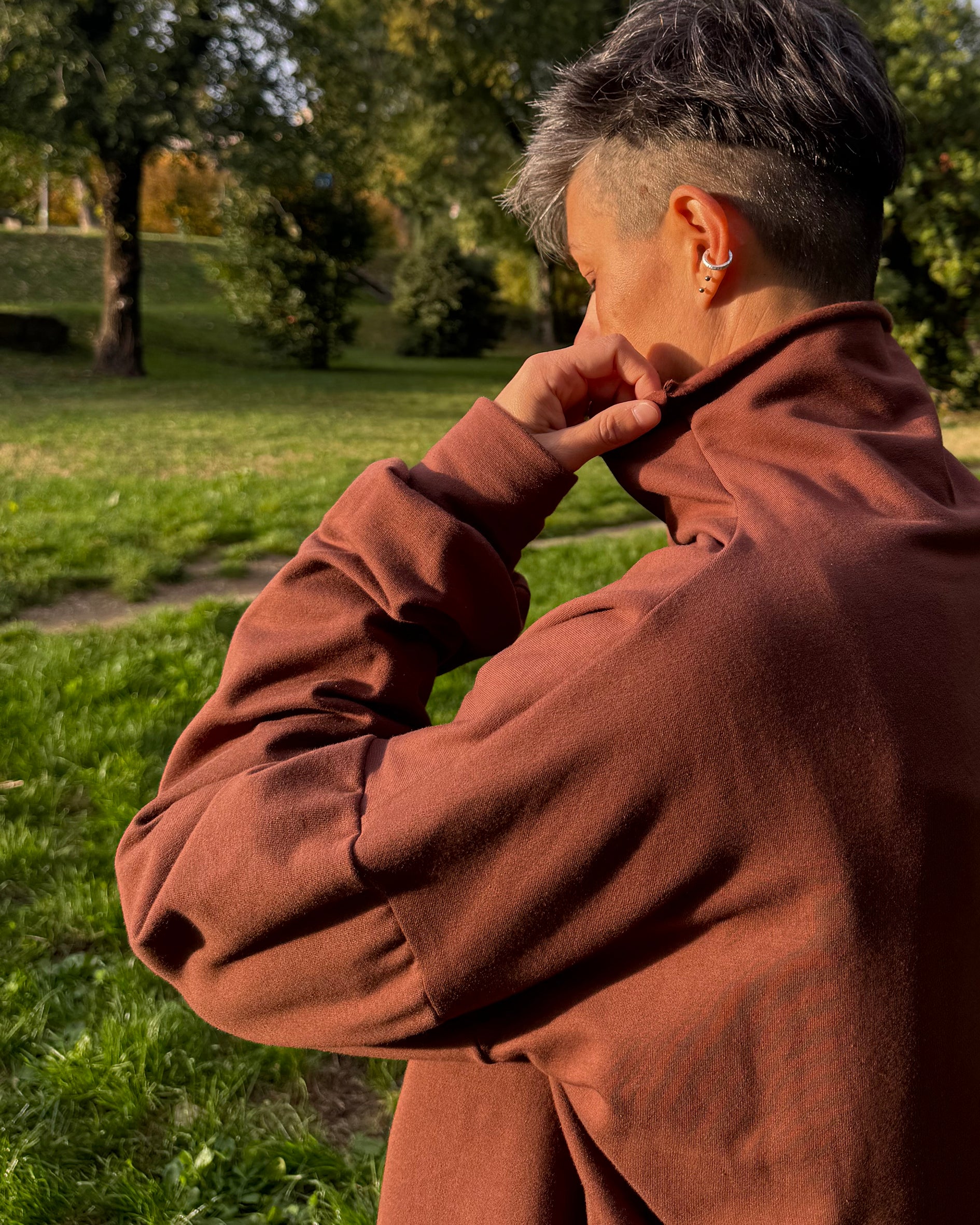 Felpa Dolcevita Cotone Felpato