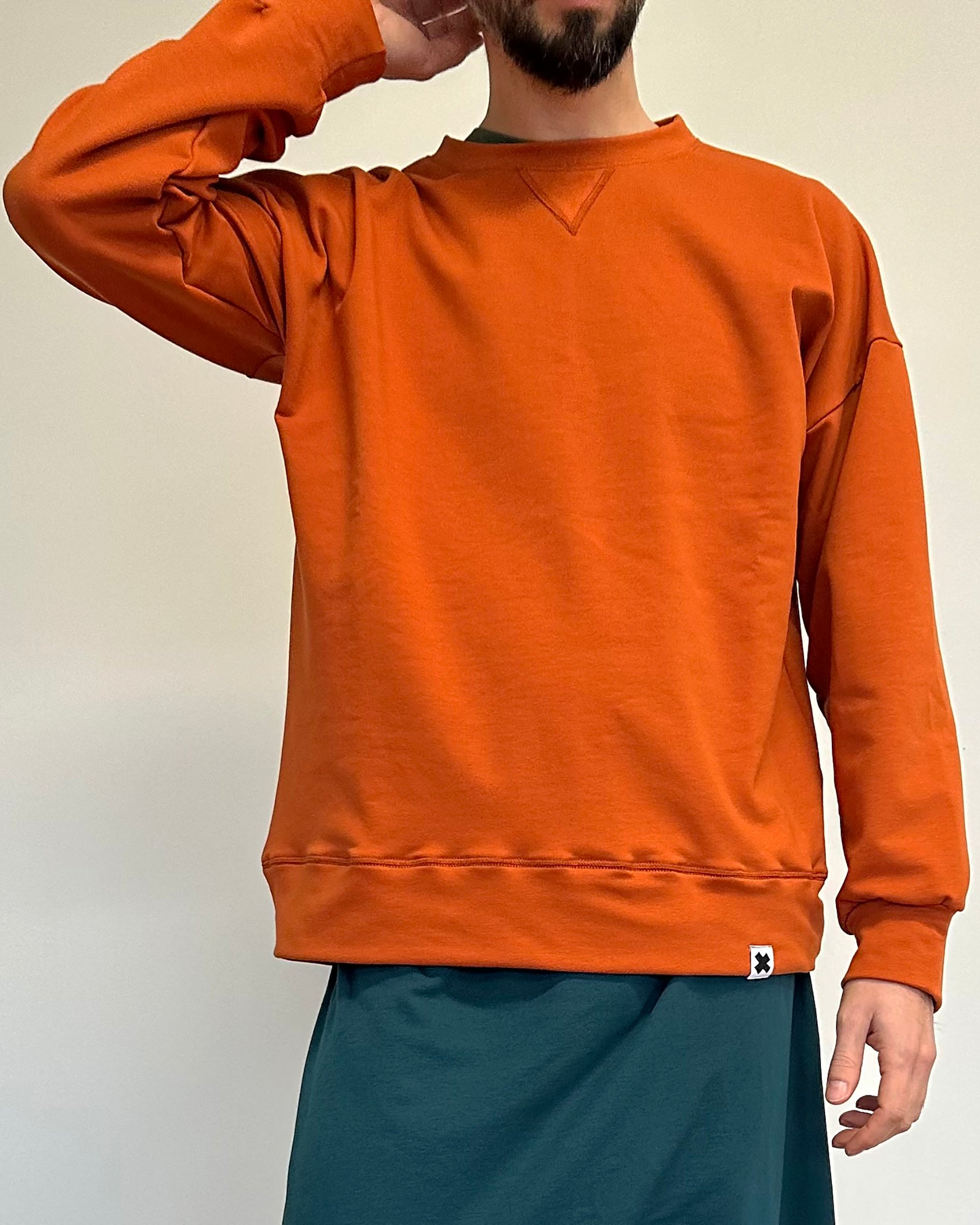 Felpa Basic Uomo Cotone Felpato