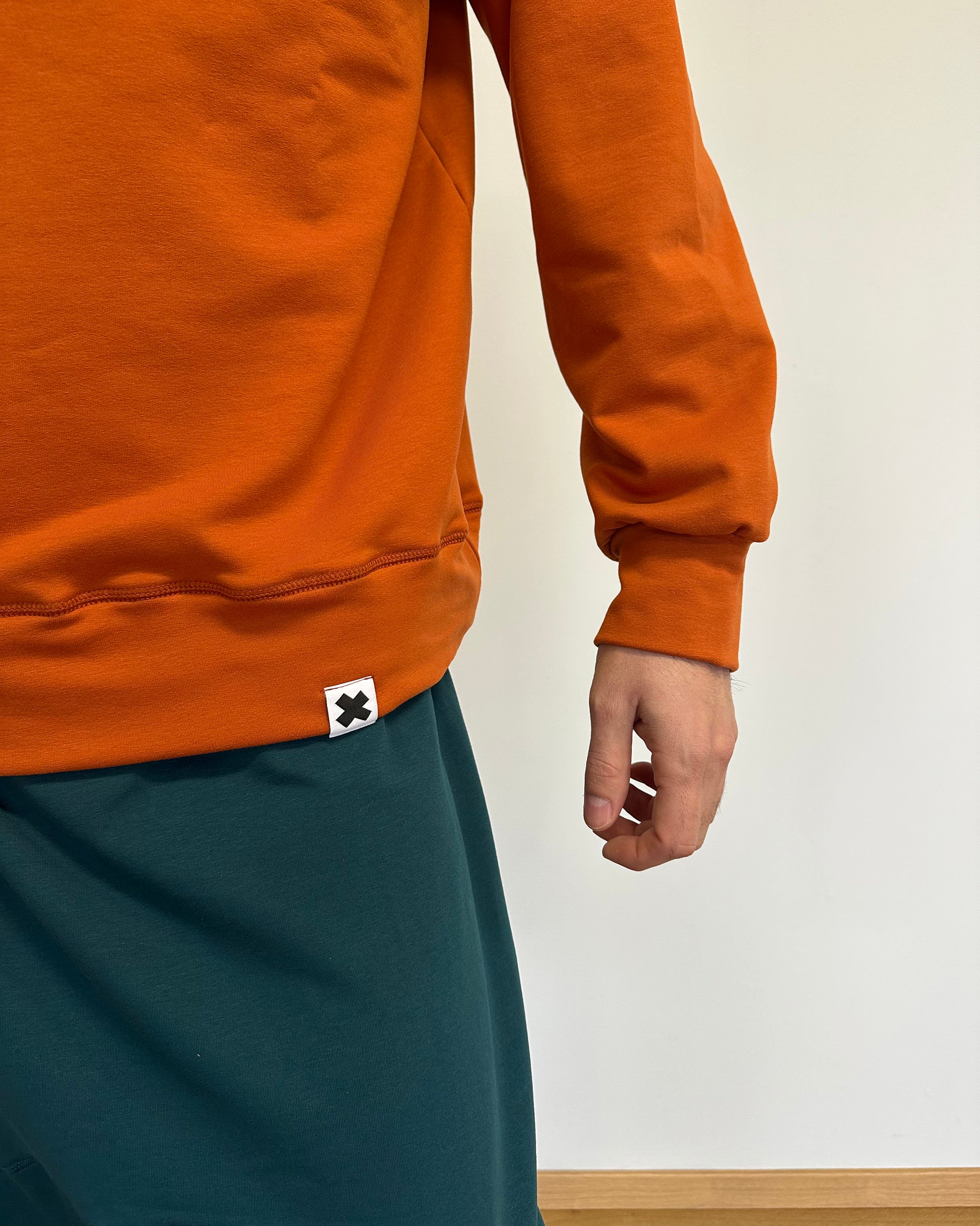 Felpa Basic Uomo Cotone Felpato