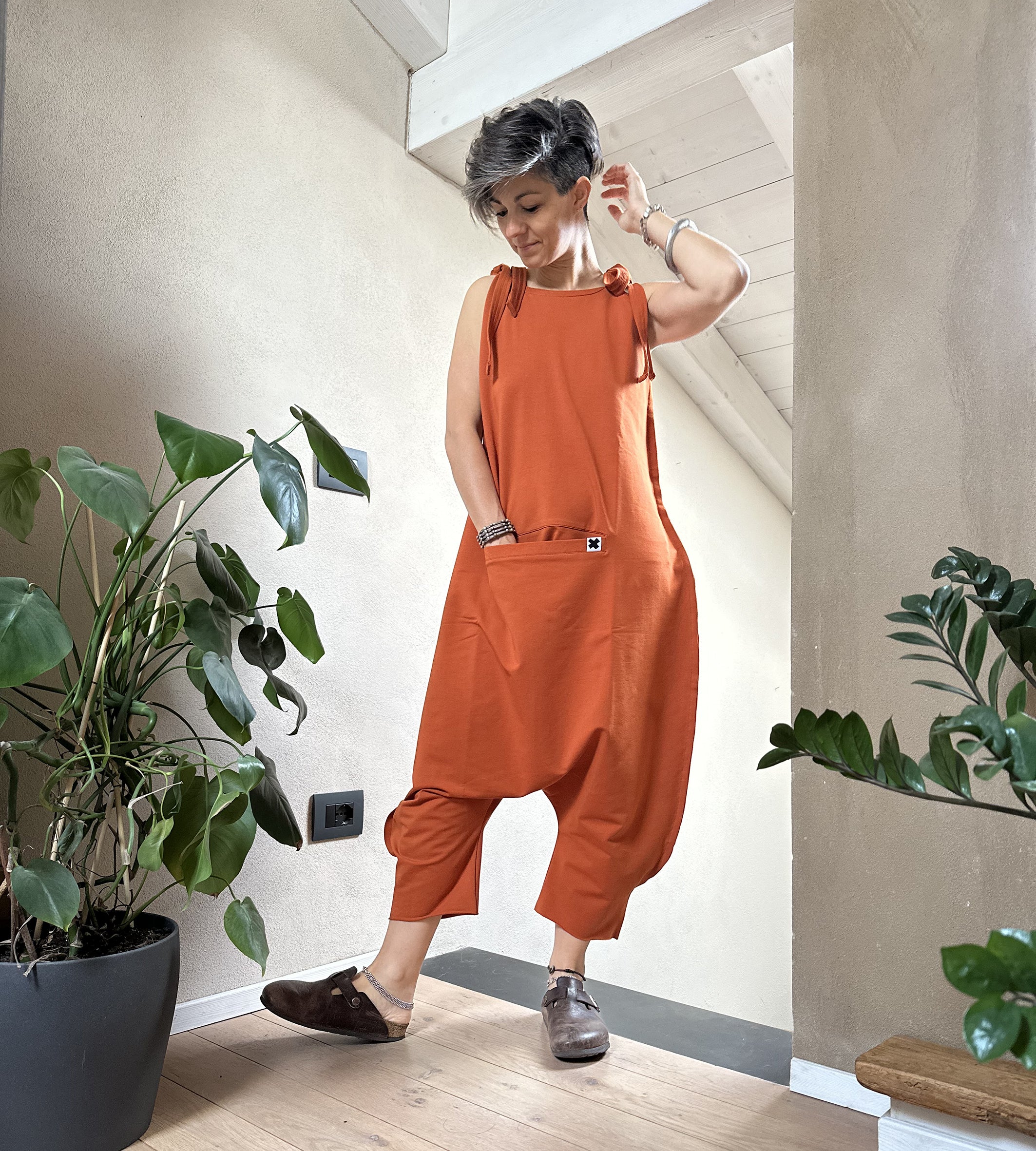 Salopette Cotone Felpato