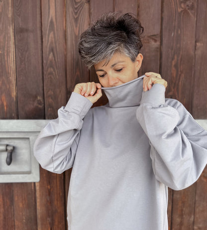 Felpa Dolcevita Cotone Felpato