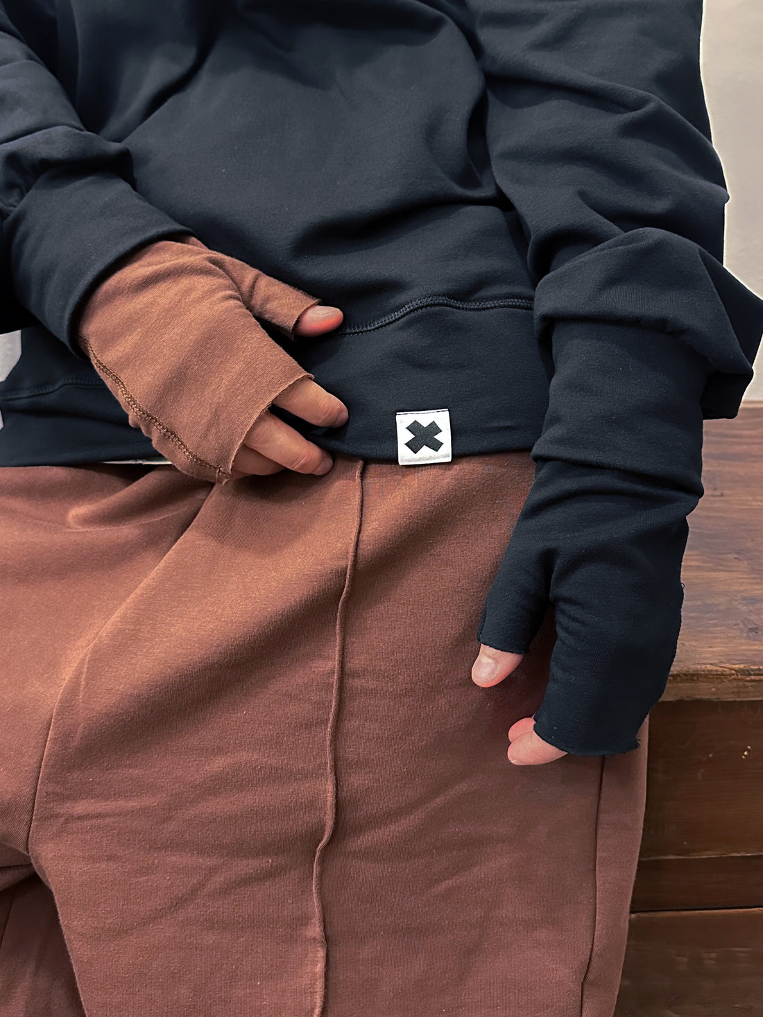 Guanti senza dita Cotone Felpato