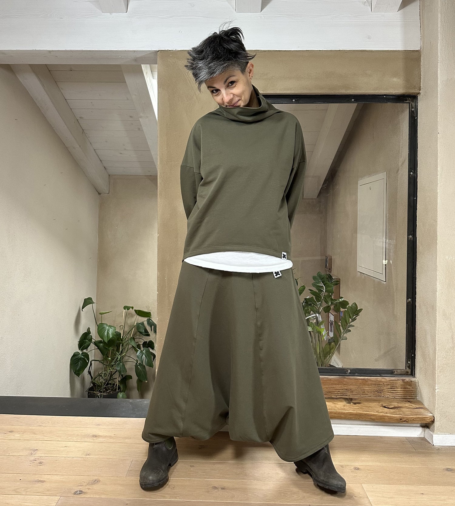 GonnaPantalone Cotone Felpato