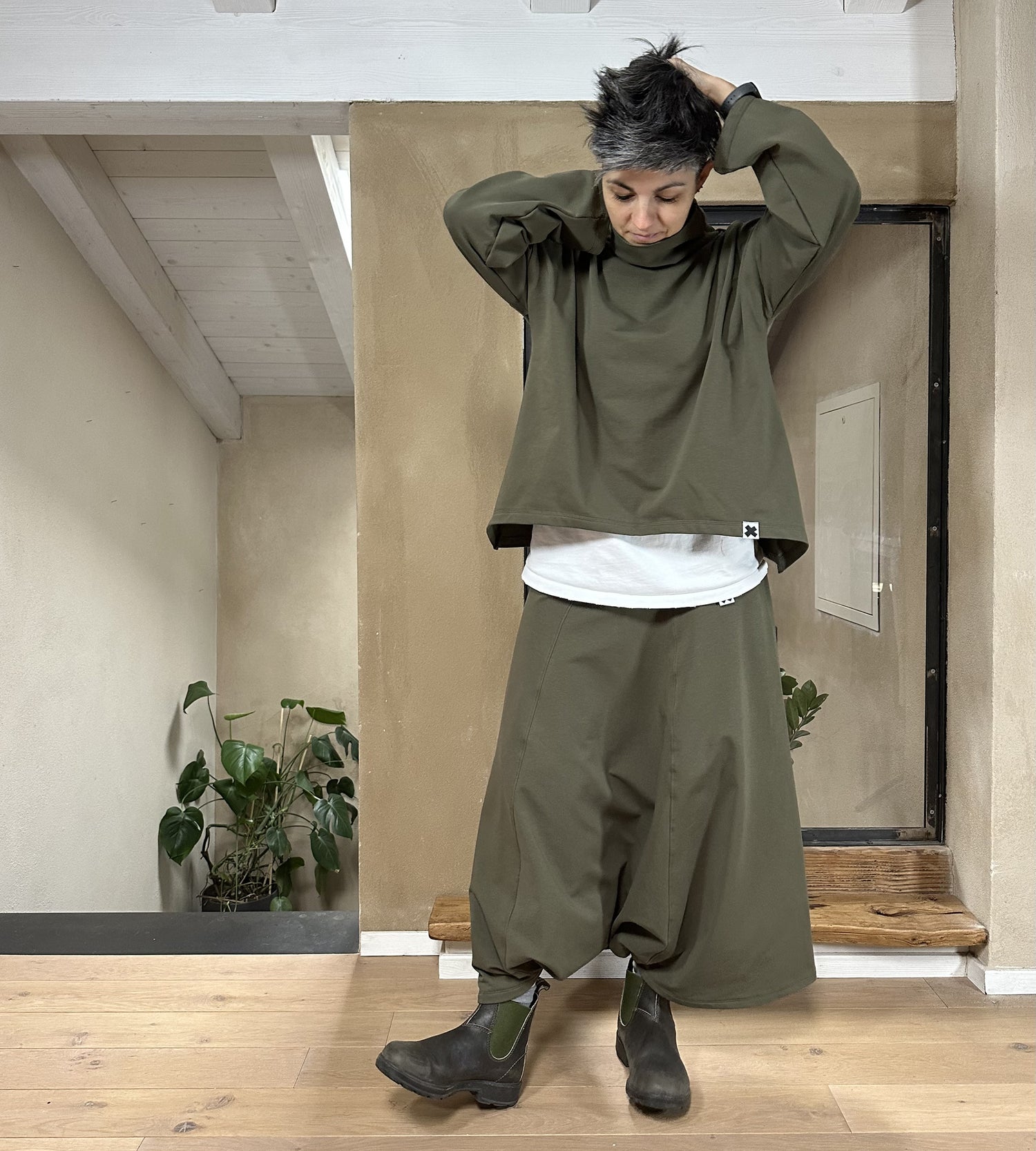 GonnaPantalone Cotone Felpato