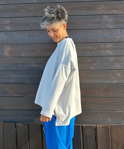 Maglia manica lunga oversize cotone jersey