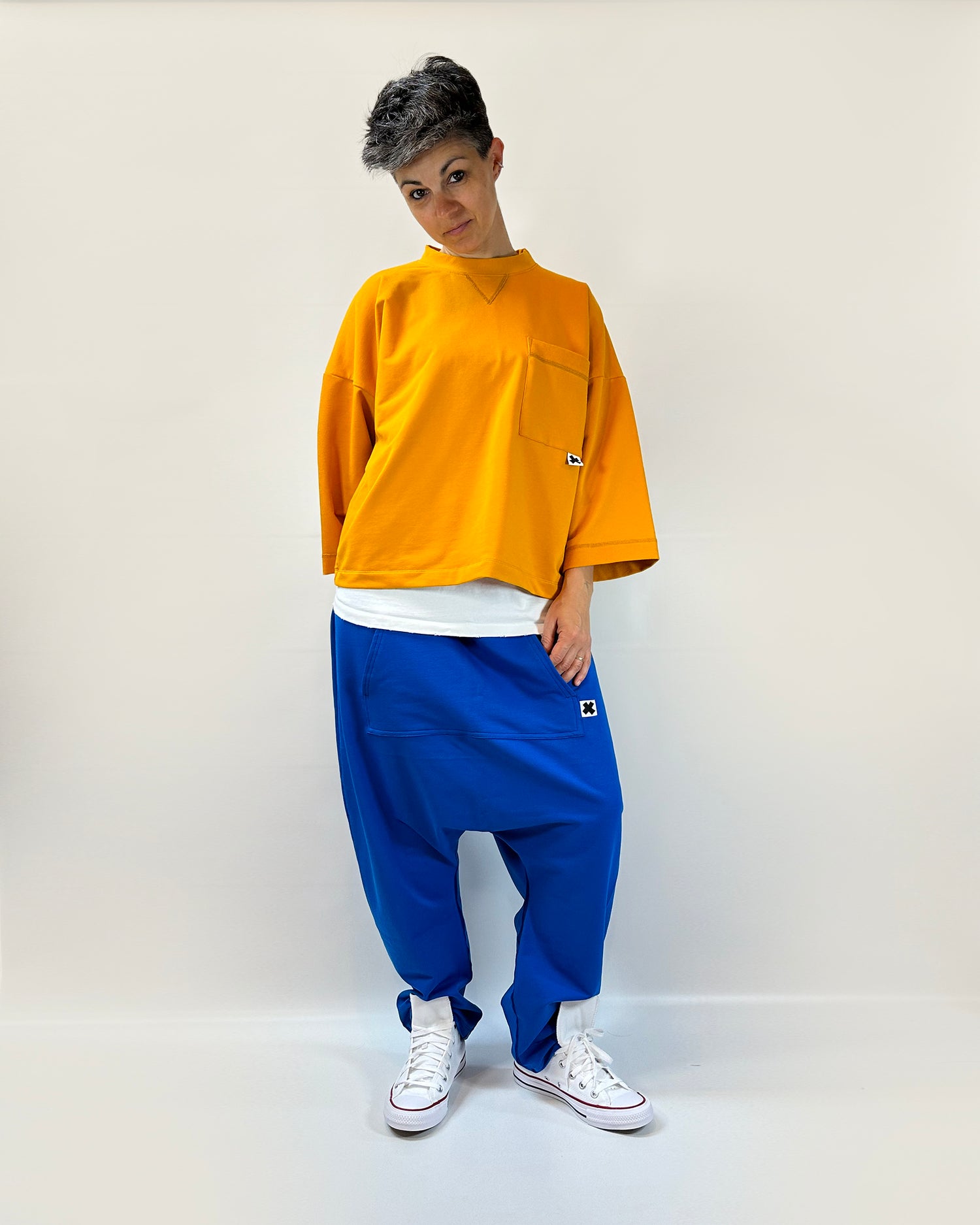 Pantalone della tuta cavallo basso, harempants, pantalone alla turca, handmade, cotone di alta qualità