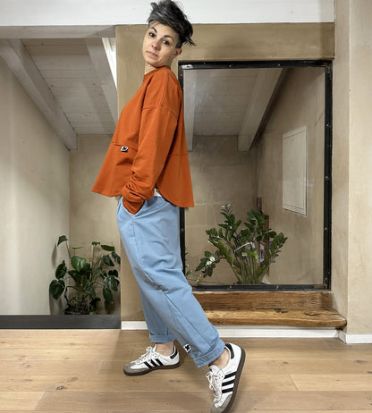 PantaBoyfriend Cotone Felpato