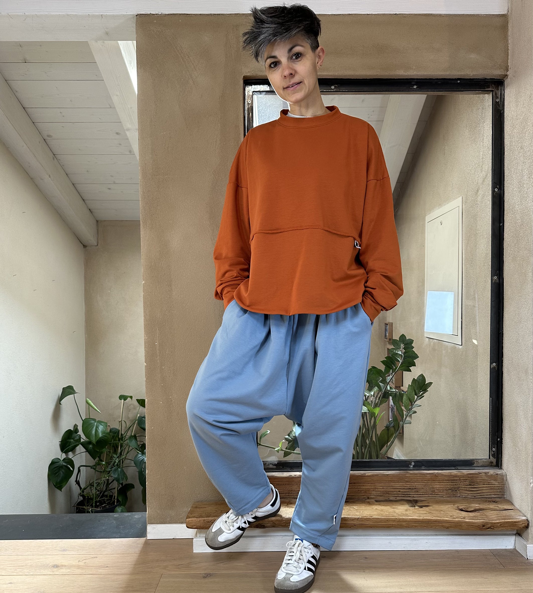 PantaBoyfriend Cotone Felpato