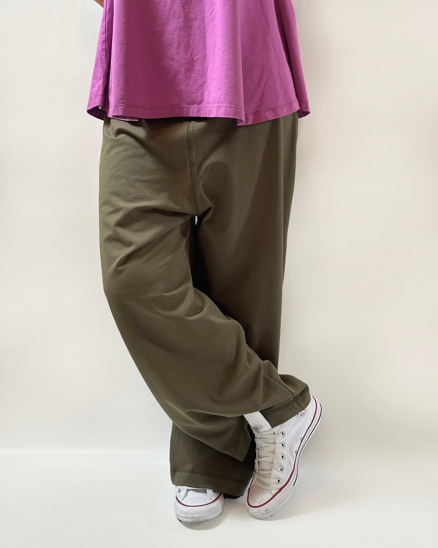 Pantalone Palazzo cotoneJersey leggero, elastico in vita, Handmade