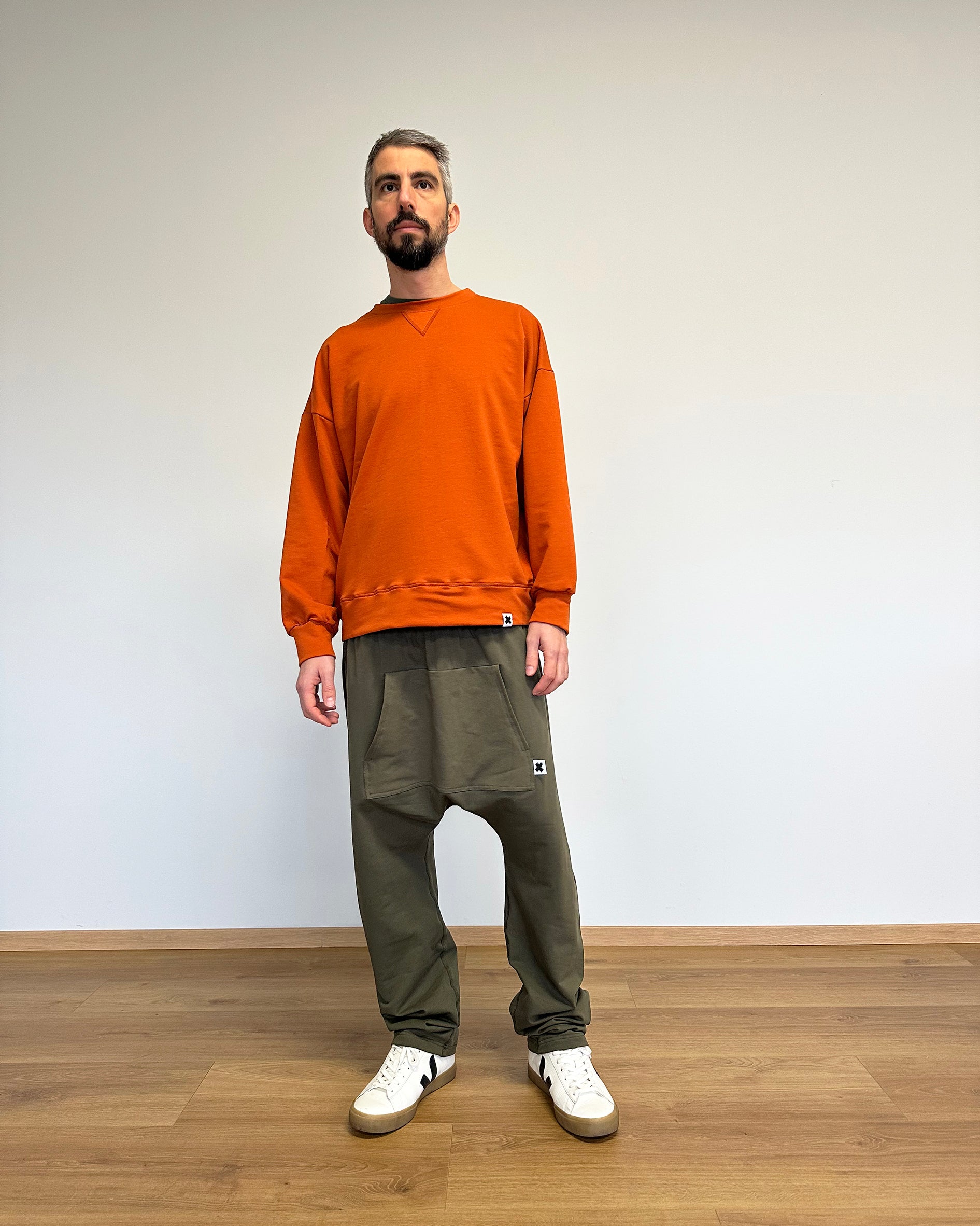 PantaBaggy Uomo Cotone Felpato