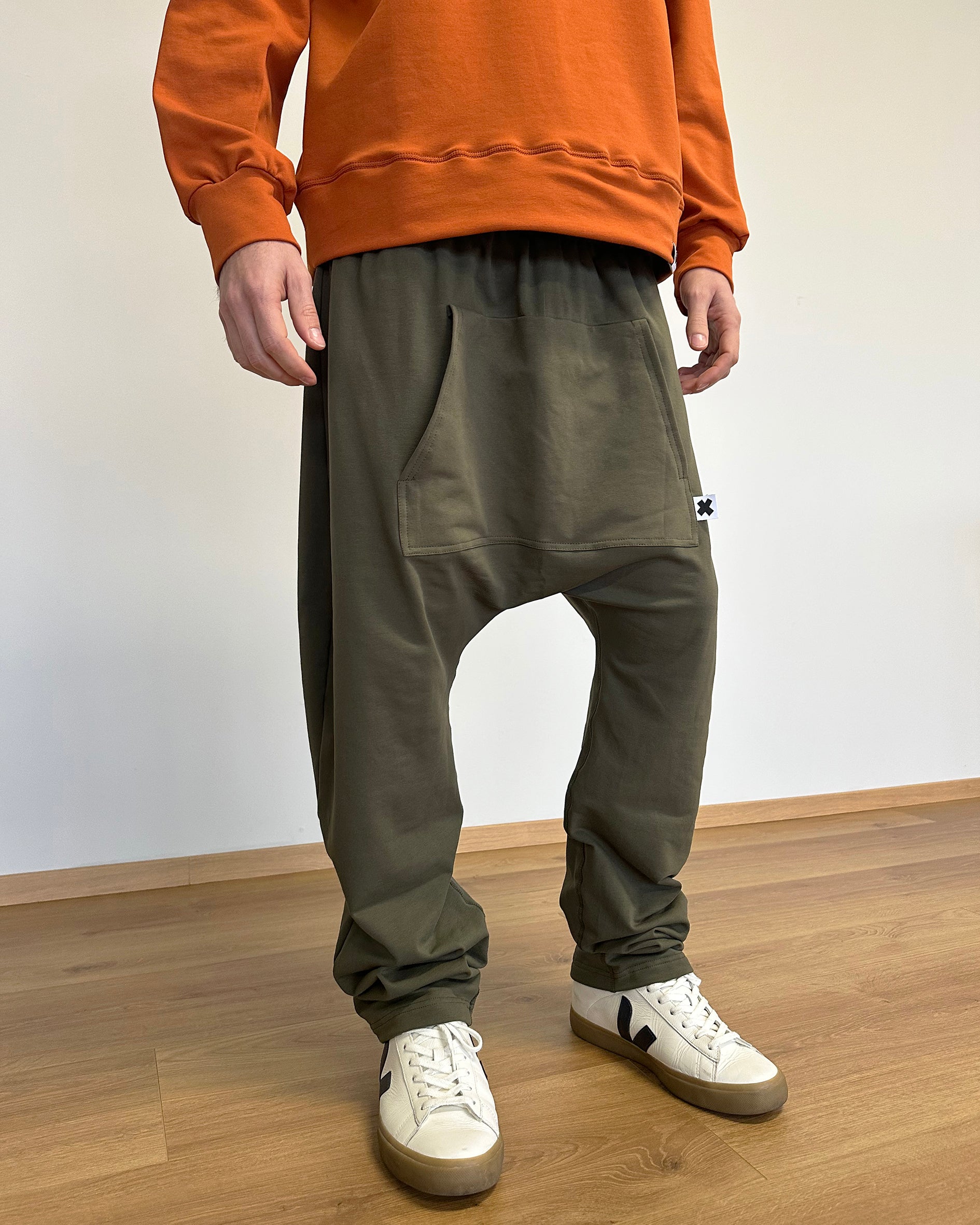 PantaBaggy Uomo Cotone Felpato