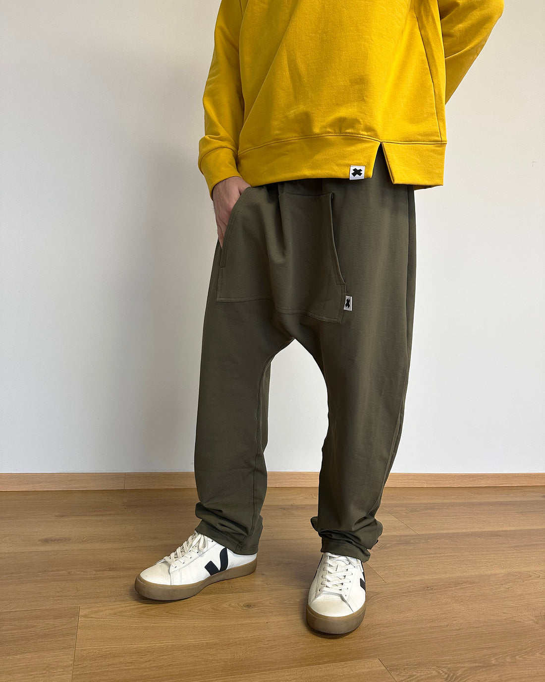 PantaBaggy Uomo Cotone Felpato