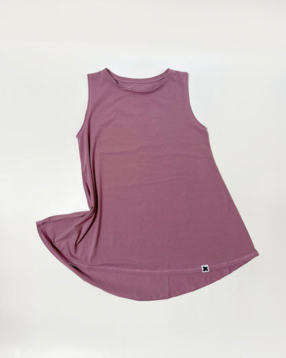 Canottiera lunga dietro cotone jersey oversize