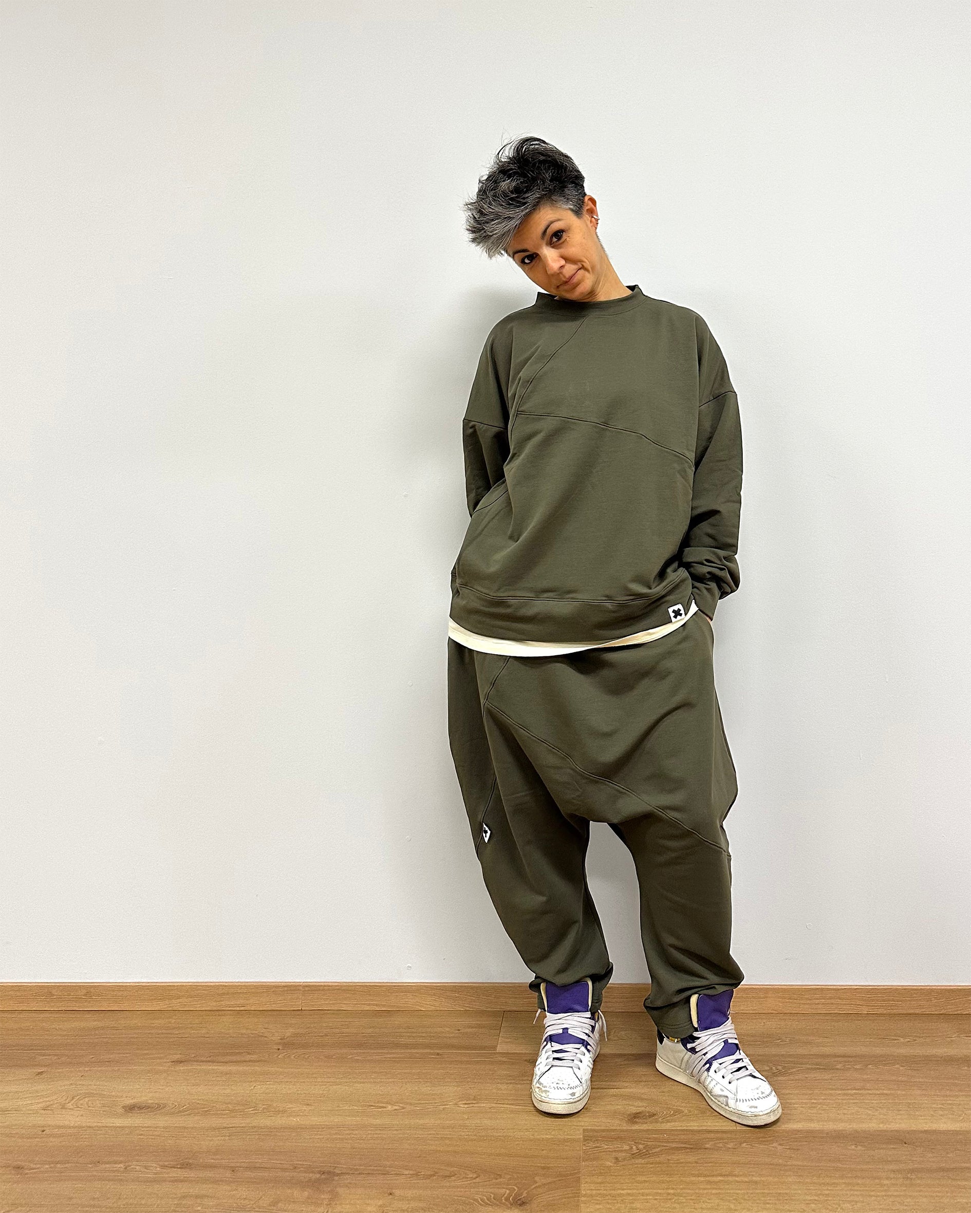 Baggy panta with stitching