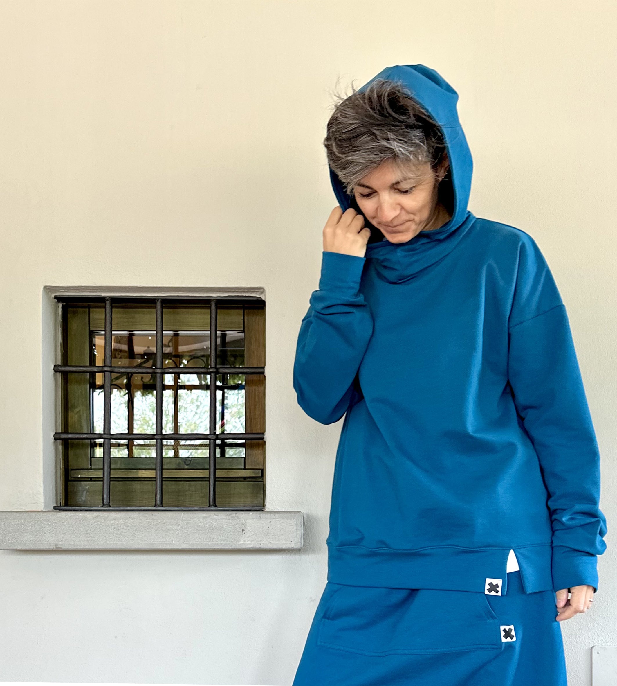 Felpa con cappuccio Cotone Felpato