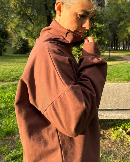 Felpa Dolcevita Cotone Felpato