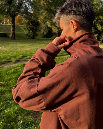 Felpa Dolcevita Cotone Felpato