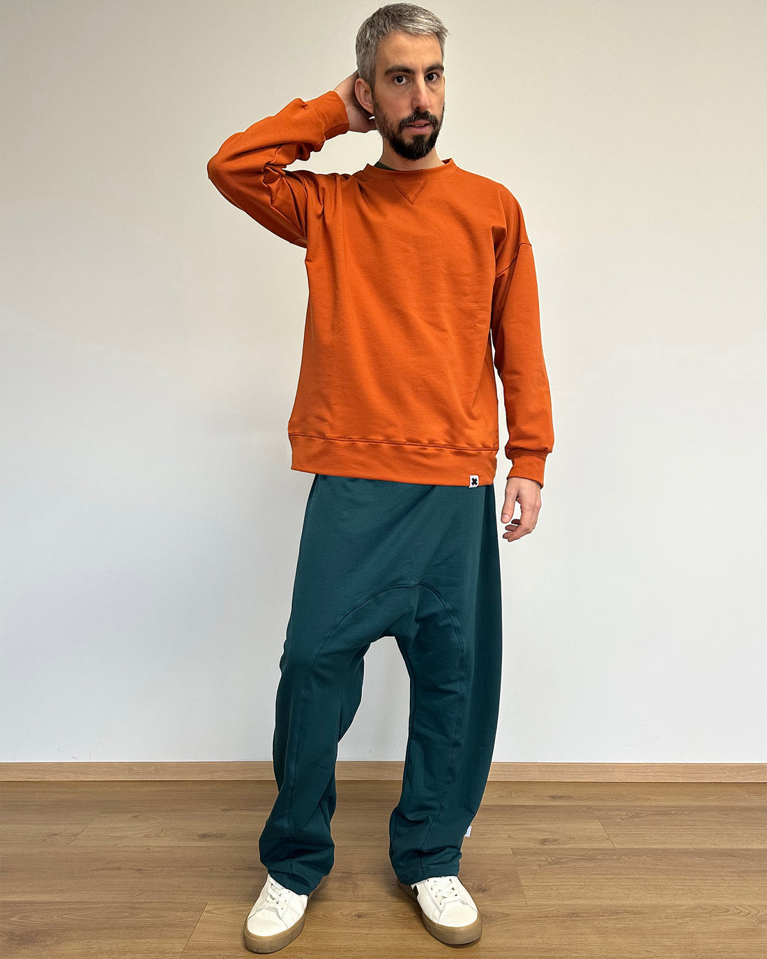 Felpa Basic Uomo Cotone Felpato