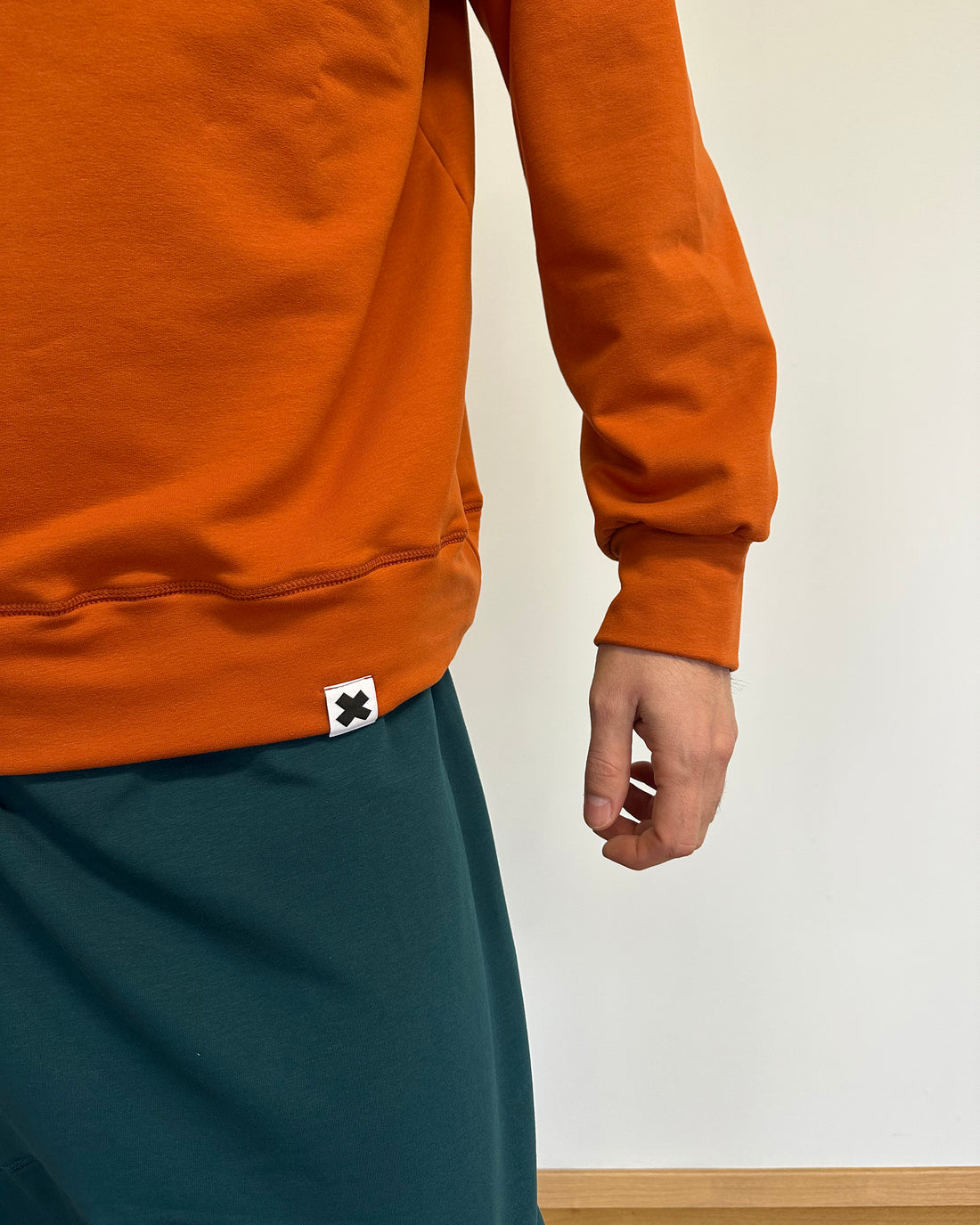 Felpa Basic Uomo Cotone Felpato