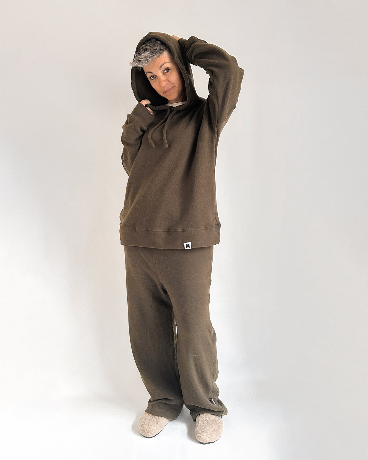 Maglione Cappuccio Lana