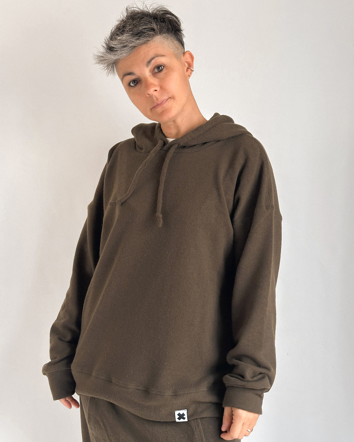 Maglione Cappuccio Lana
