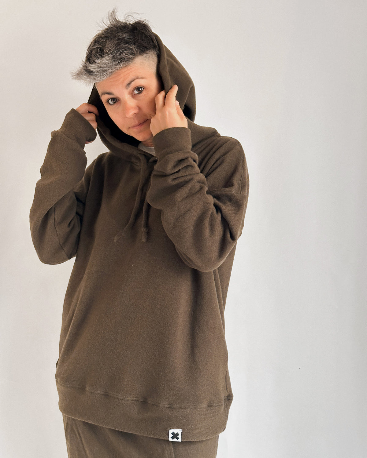Maglione Cappuccio Lana