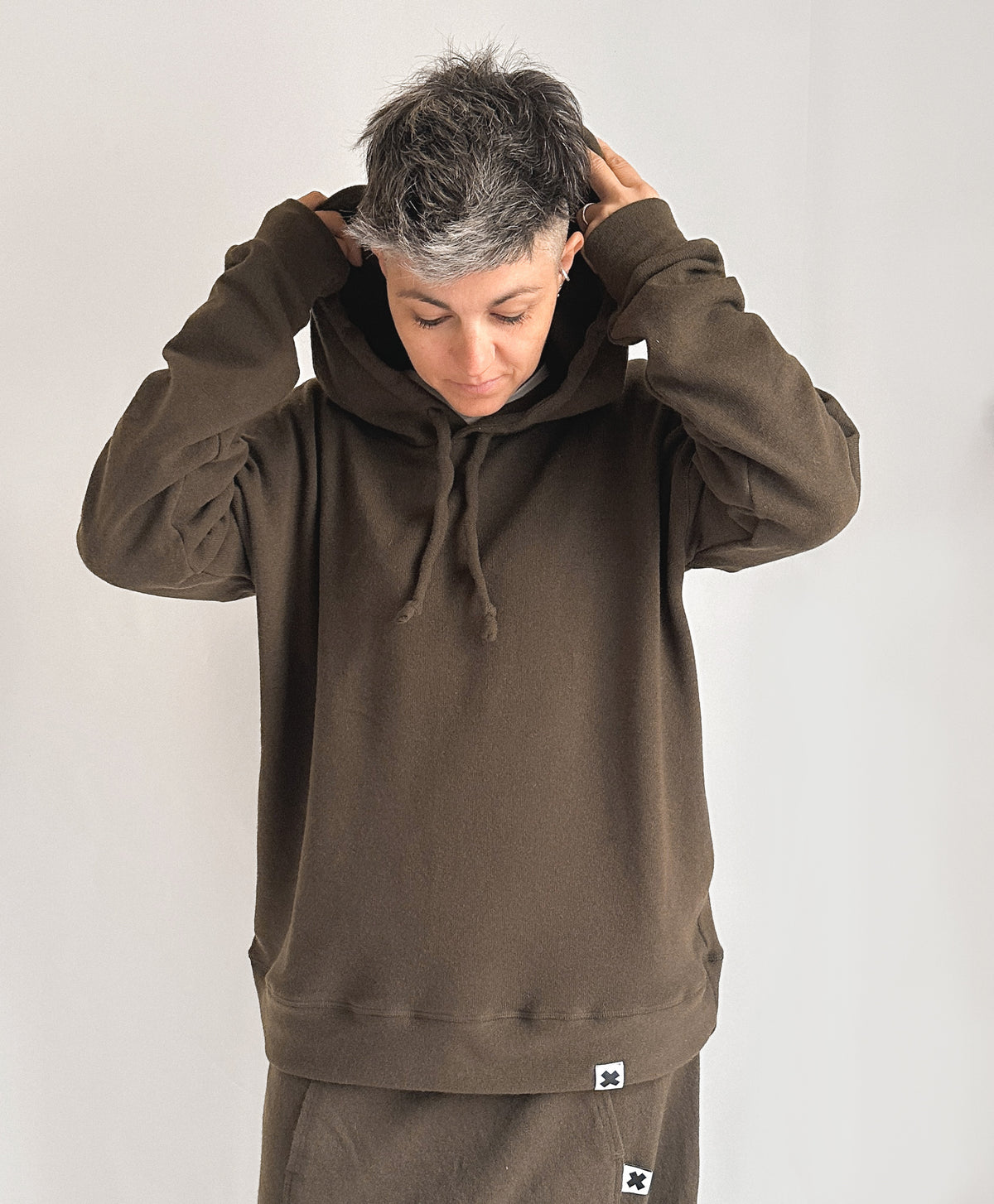 Maglione Cappuccio Lana