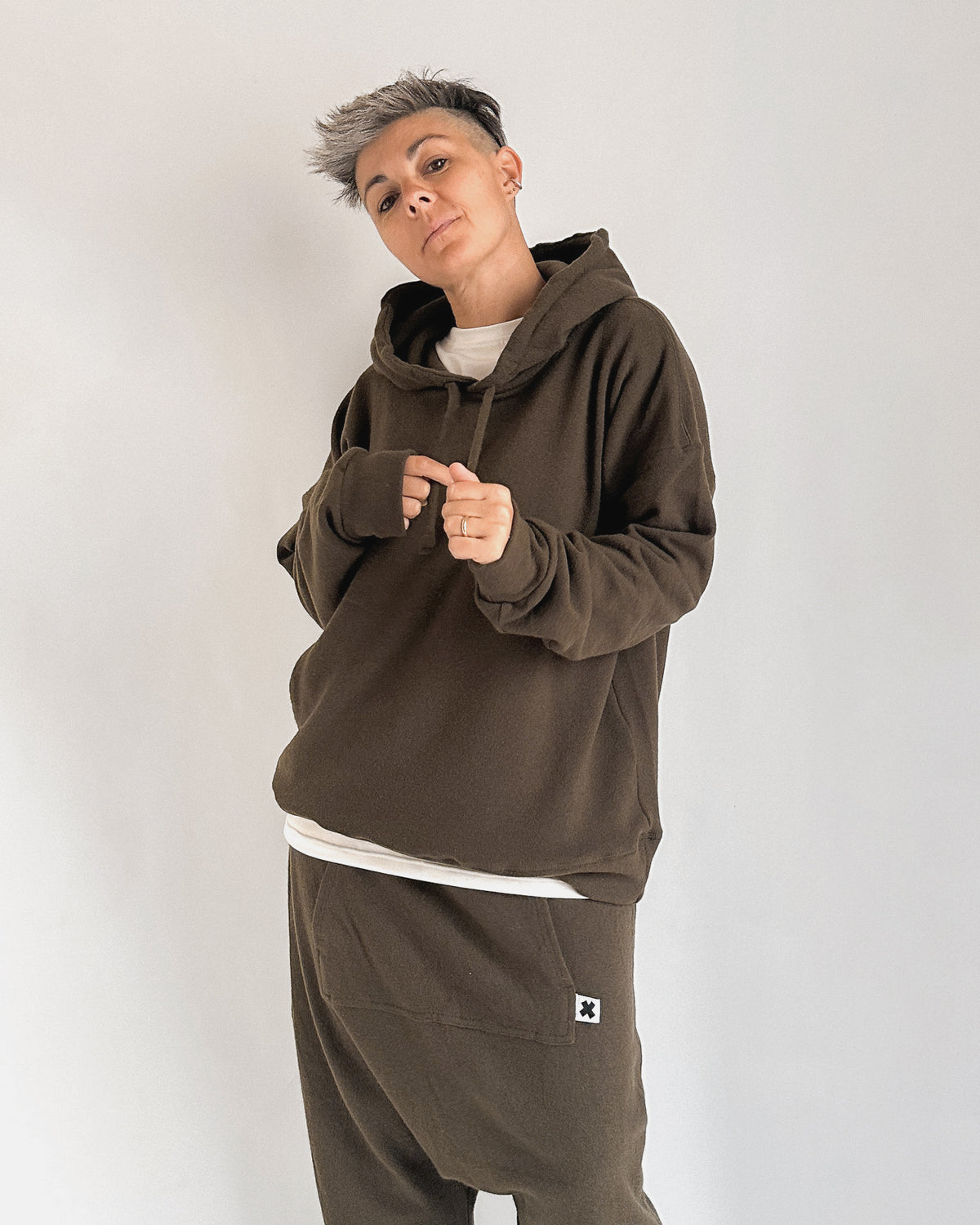 Maglione Cappuccio Lana