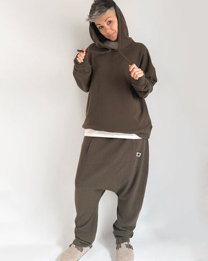 Maglione Cappuccio Lana