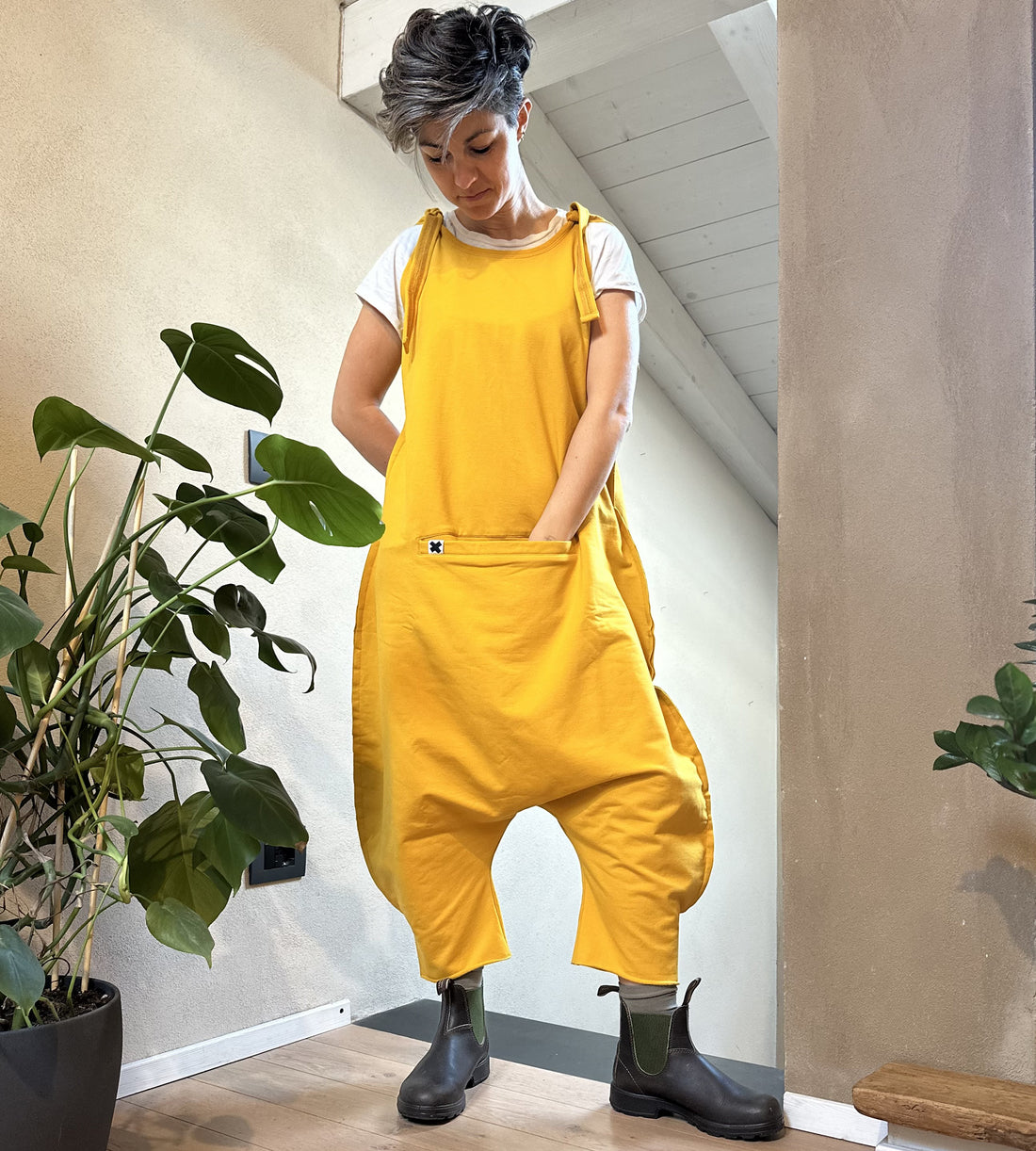 Salopette Cotone Felpato