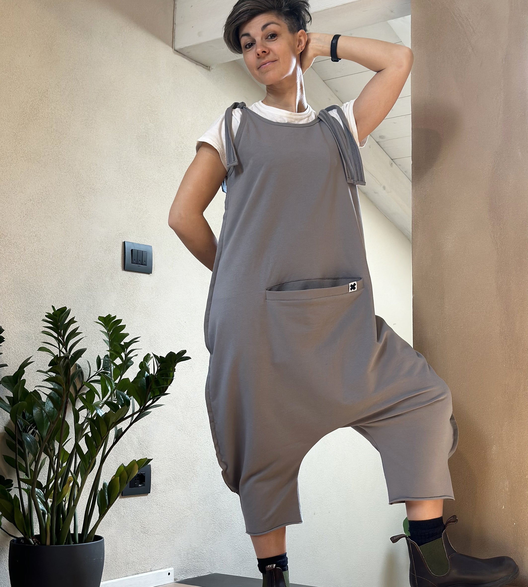 Salopette Cotone Felpato