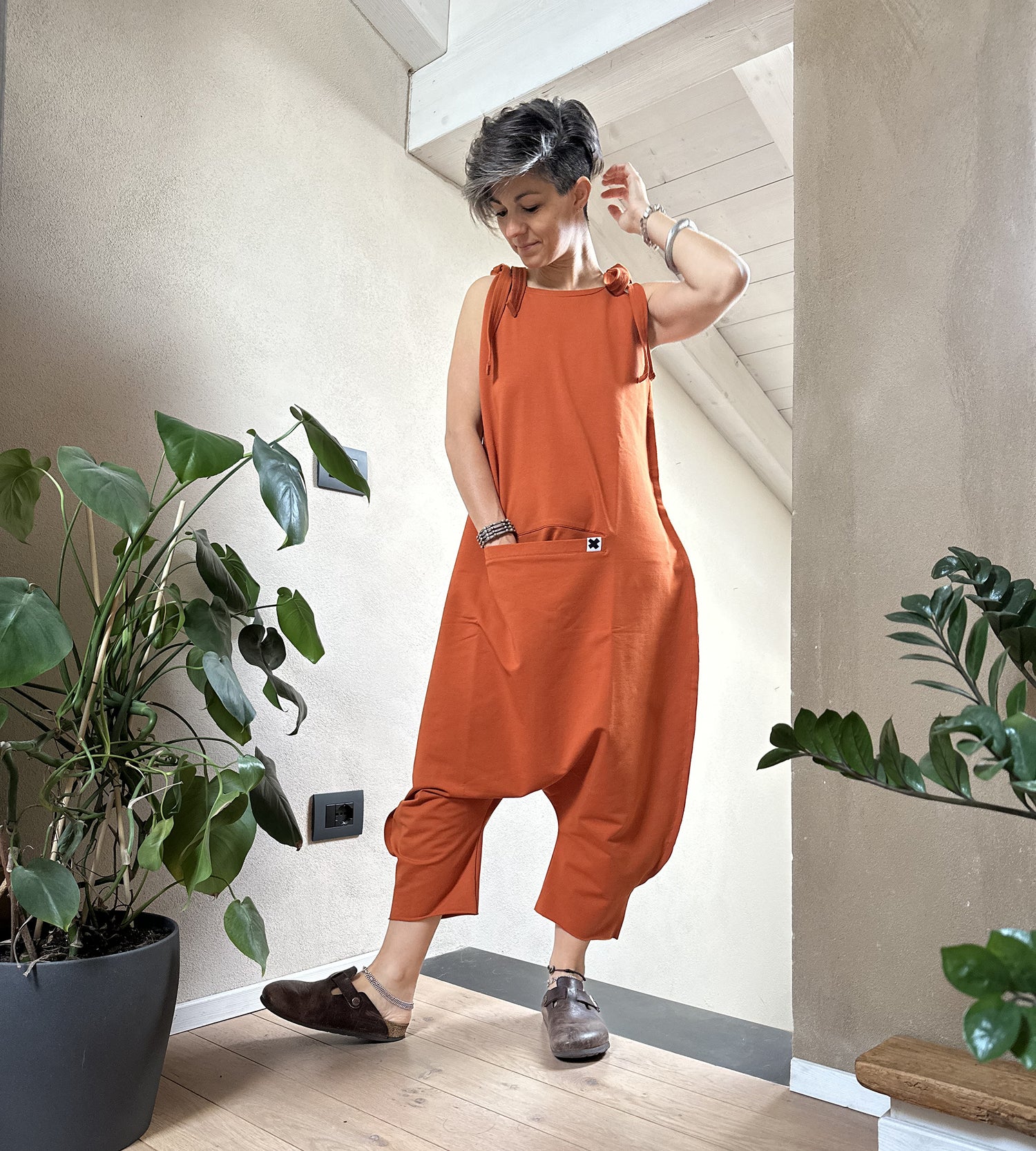 Salopette Cotone Felpato