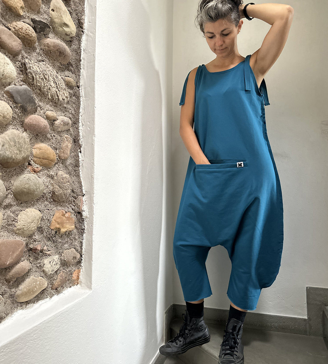 Salopette Cotone Felpato