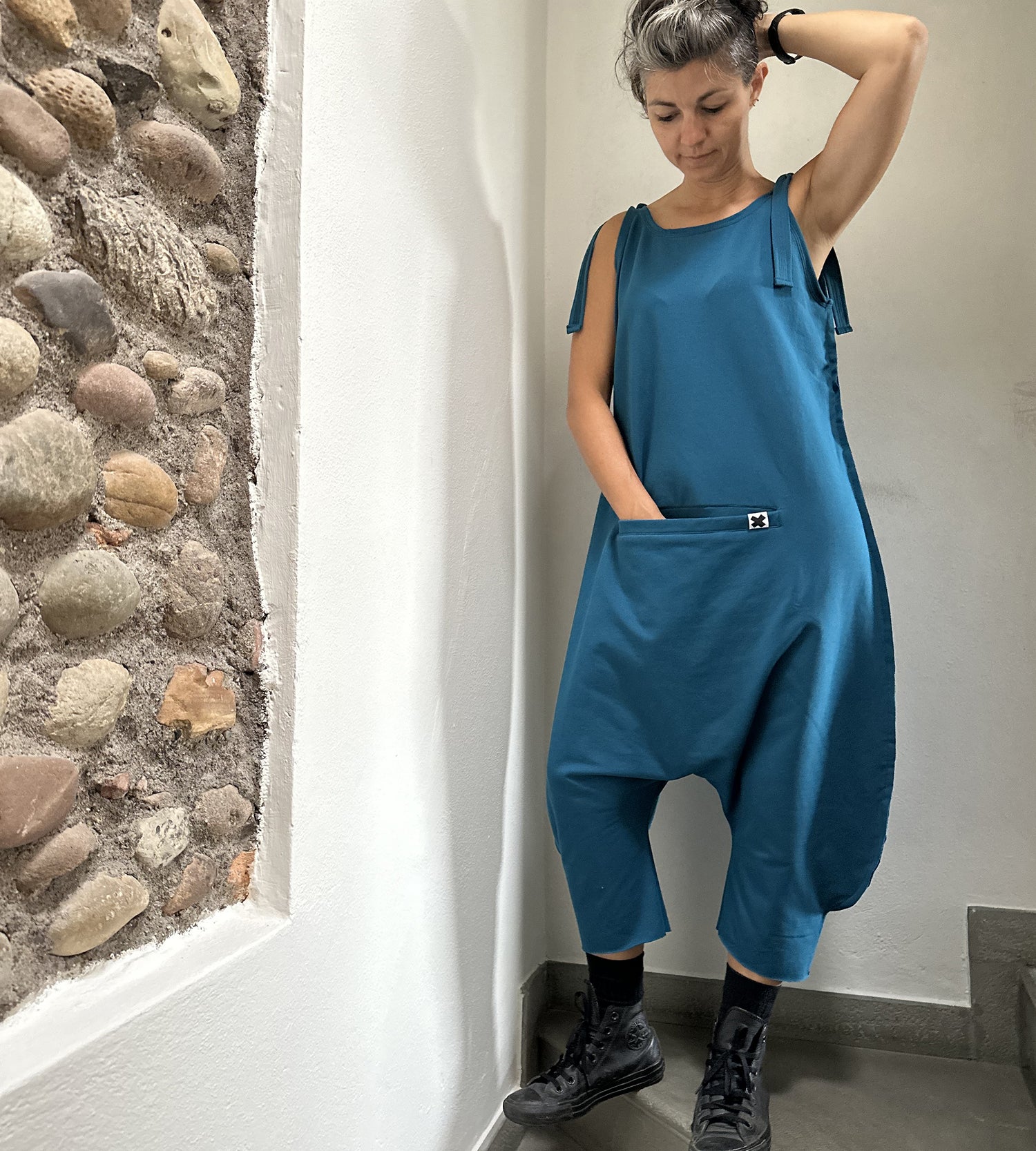 Salopette Cotone Felpato